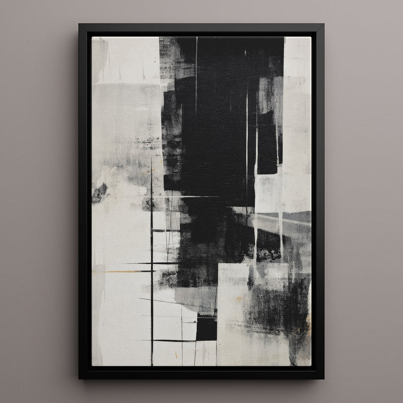 Canvas Wall Art Stretched Over Wooden Frame with Floating Frame and Black Gate Painting CV4210 - Al Rugaib Furniture