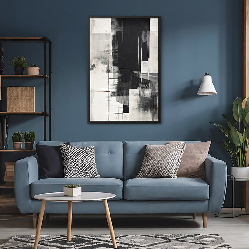 Canvas Wall Art Stretched Over Wooden Frame with Floating Frame and Black Gate Painting CV4210 - Al Rugaib Furniture