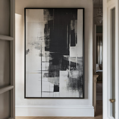 Canvas Wall Art Stretched Over Wooden Frame with Floating Frame and Black Gate Painting CV4210 - Al Rugaib Furniture