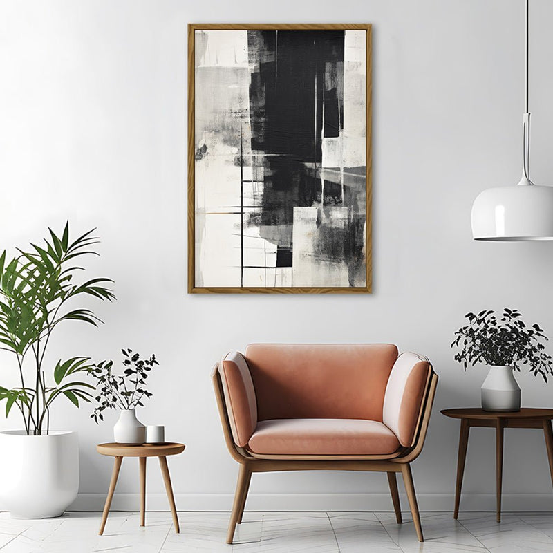 Canvas Wall Art Stretched Over Wooden Frame with Floating Frame and Black Gate Painting CV4210 - Al Rugaib Furniture