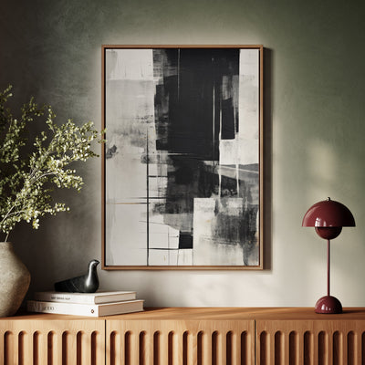 Canvas Wall Art Stretched Over Wooden Frame with Floating Frame and Black Gate Painting CV4210 - Al Rugaib Furniture