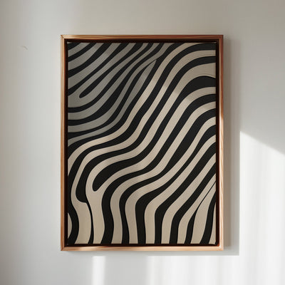 Canvas Wall Art Stretched Over Wooden Frame with Floating Frame and Black Lines Painting CV4121 - Al Rugaib Furniture