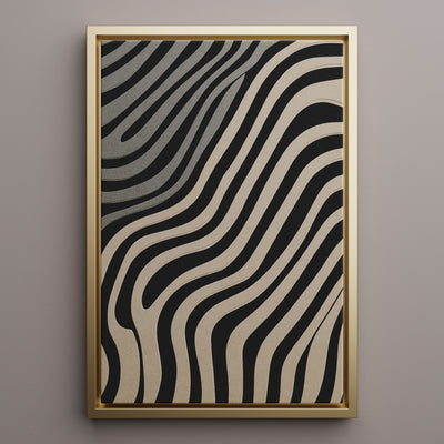 Canvas Wall Art Stretched Over Wooden Frame with Floating Frame and Black Lines Painting CV4121 - Al Rugaib Furniture