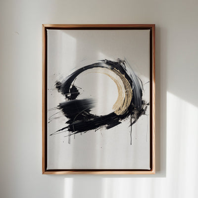 Canvas Wall Art Stretched Over Wooden Frame with Floating Frame and Black Ring Painting CV4122 - Al Rugaib Furniture