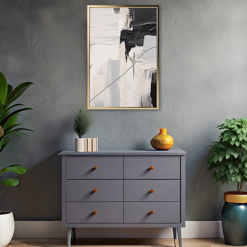 Canvas Wall Art Stretched Over Wooden Frame with Floating Frame and Black Stain Painting CV4124 - Al Rugaib Furniture