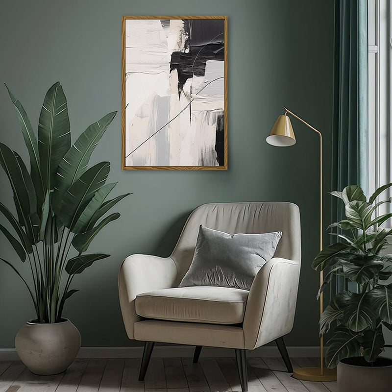 Canvas Wall Art Stretched Over Wooden Frame with Floating Frame and Black Stain Painting CV4124 - Al Rugaib Furniture