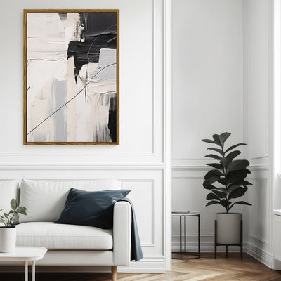 Canvas Wall Art Stretched Over Wooden Frame with Floating Frame and Black Stain Painting CV4124 - Al Rugaib Furniture