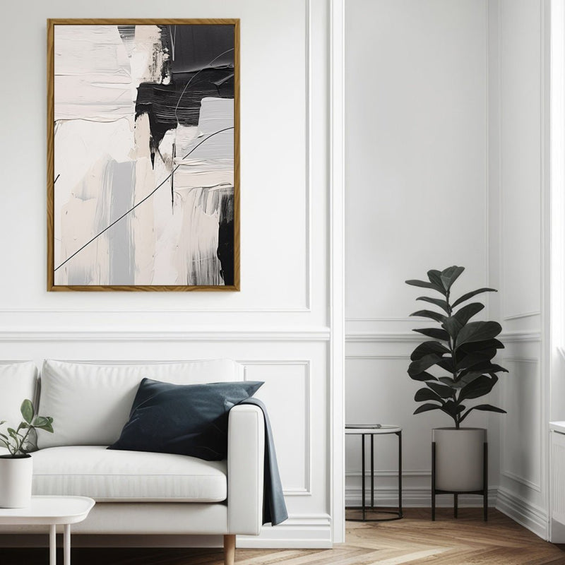 Canvas Wall Art Stretched Over Wooden Frame with Floating Frame and Black Stain Painting CV4124 - Al Rugaib Furniture