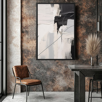 Canvas Wall Art Stretched Over Wooden Frame with Floating Frame and Black Stain Painting CV4124 - Al Rugaib Furniture