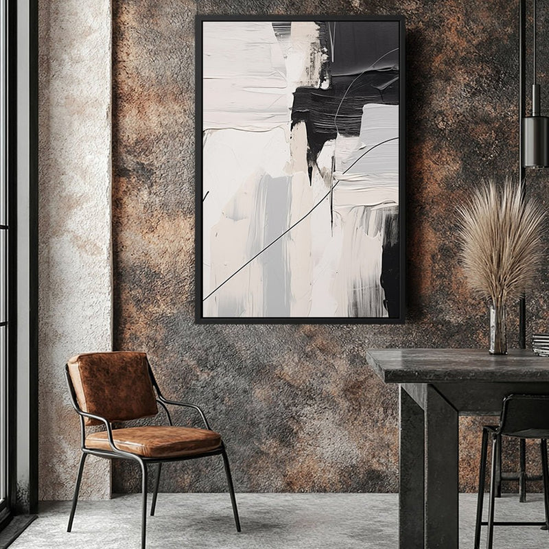 Canvas Wall Art Stretched Over Wooden Frame with Floating Frame and Black Stain Painting CV4124 - Al Rugaib Furniture