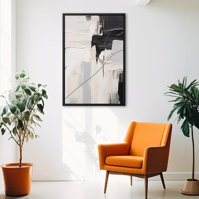 Canvas Wall Art Stretched Over Wooden Frame with Floating Frame and Black Stain Painting CV4124 - Al Rugaib Furniture