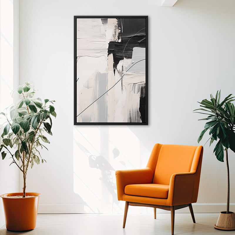 Canvas Wall Art Stretched Over Wooden Frame with Floating Frame and Black Stain Painting CV4124 - Al Rugaib Furniture