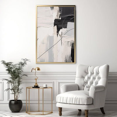Canvas Wall Art Stretched Over Wooden Frame with Floating Frame and Black Stain Painting CV4124 - Al Rugaib Furniture