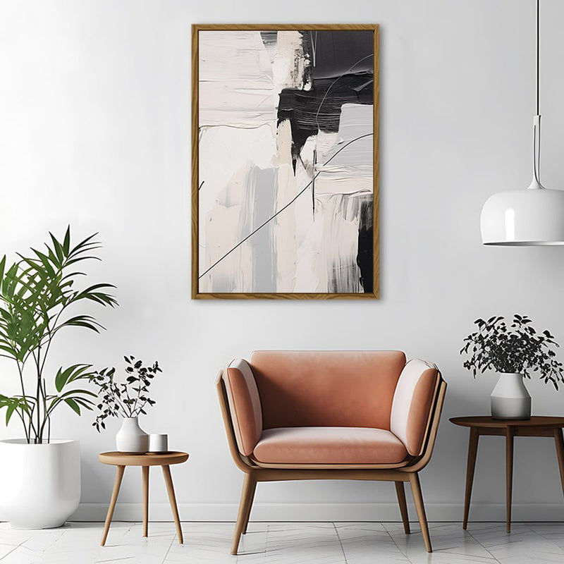 Canvas Wall Art Stretched Over Wooden Frame with Floating Frame and Black Stain Painting CV4124 - Al Rugaib Furniture