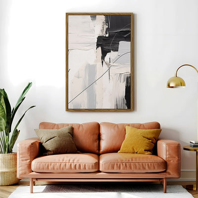 Canvas Wall Art Stretched Over Wooden Frame with Floating Frame and Black Stain Painting CV4124 - Al Rugaib Furniture