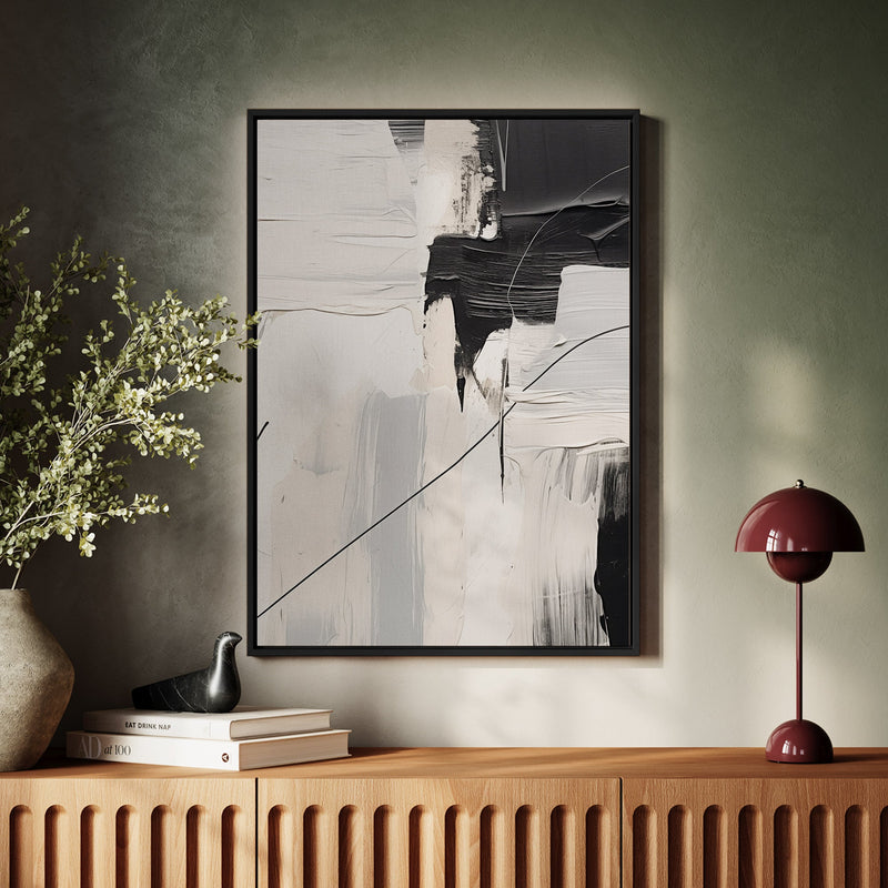 Canvas Wall Art Stretched Over Wooden Frame with Floating Frame and Black Stain Painting CV4124 - Al Rugaib Furniture
