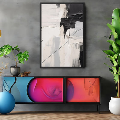 Canvas Wall Art Stretched Over Wooden Frame with Floating Frame and Black Stain Painting CV4124 - Al Rugaib Furniture