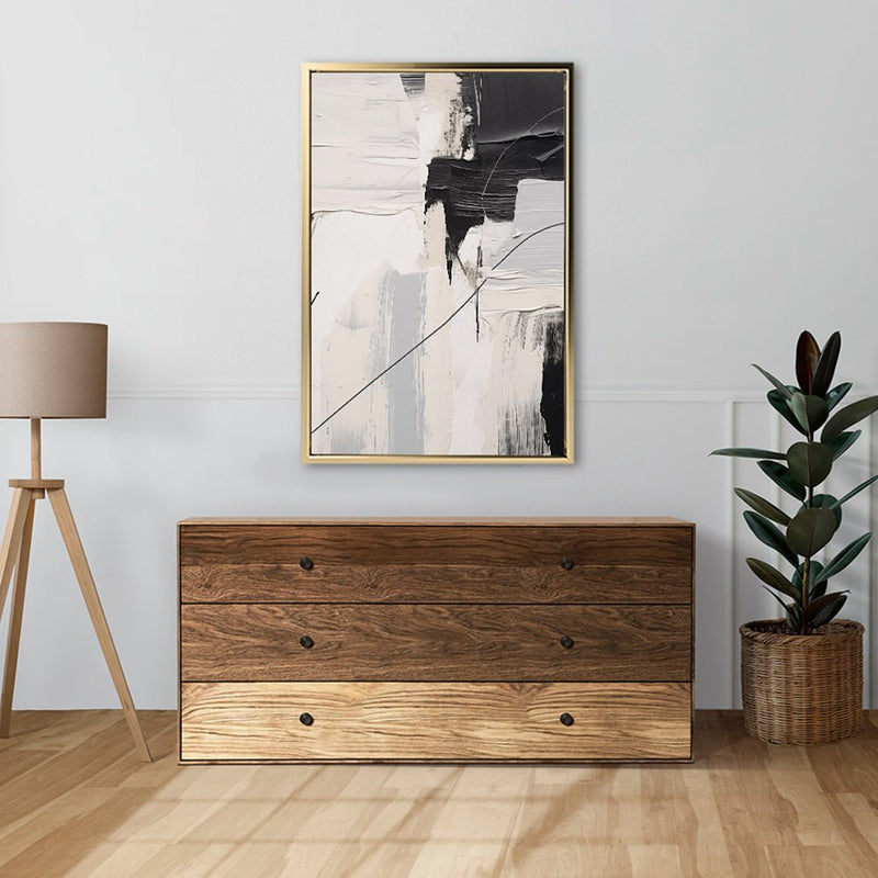 Canvas Wall Art Stretched Over Wooden Frame with Floating Frame and Black Stain Painting CV4124 - Al Rugaib Furniture
