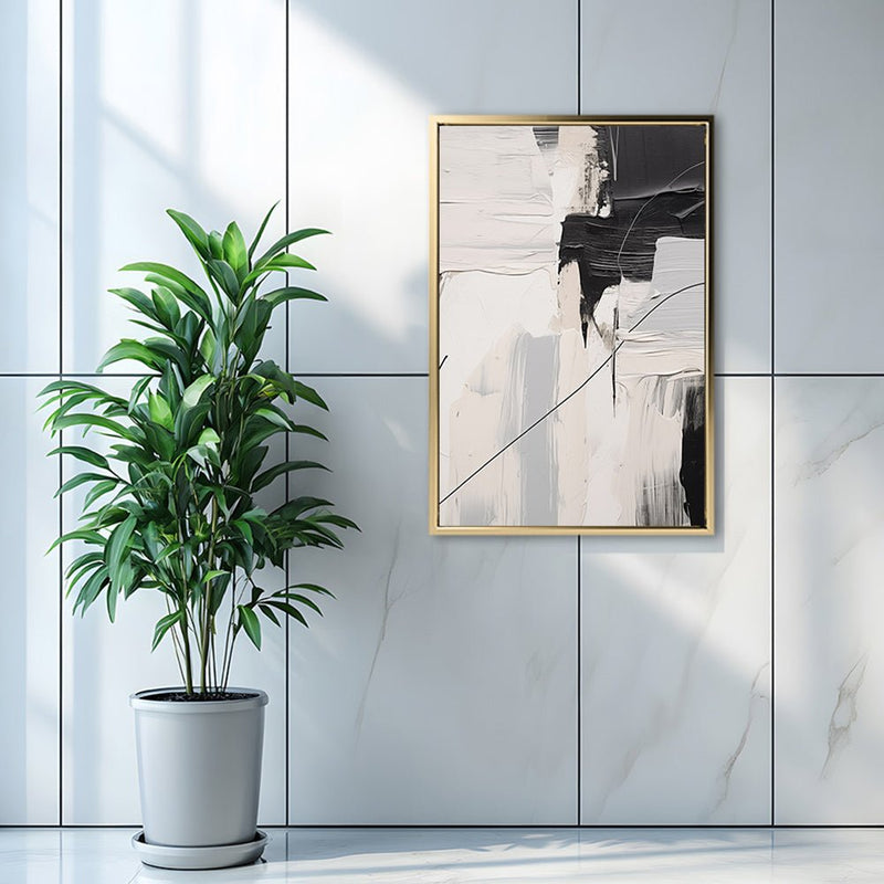 Canvas Wall Art Stretched Over Wooden Frame with Floating Frame and Black Stain Painting CV4124 - Al Rugaib Furniture