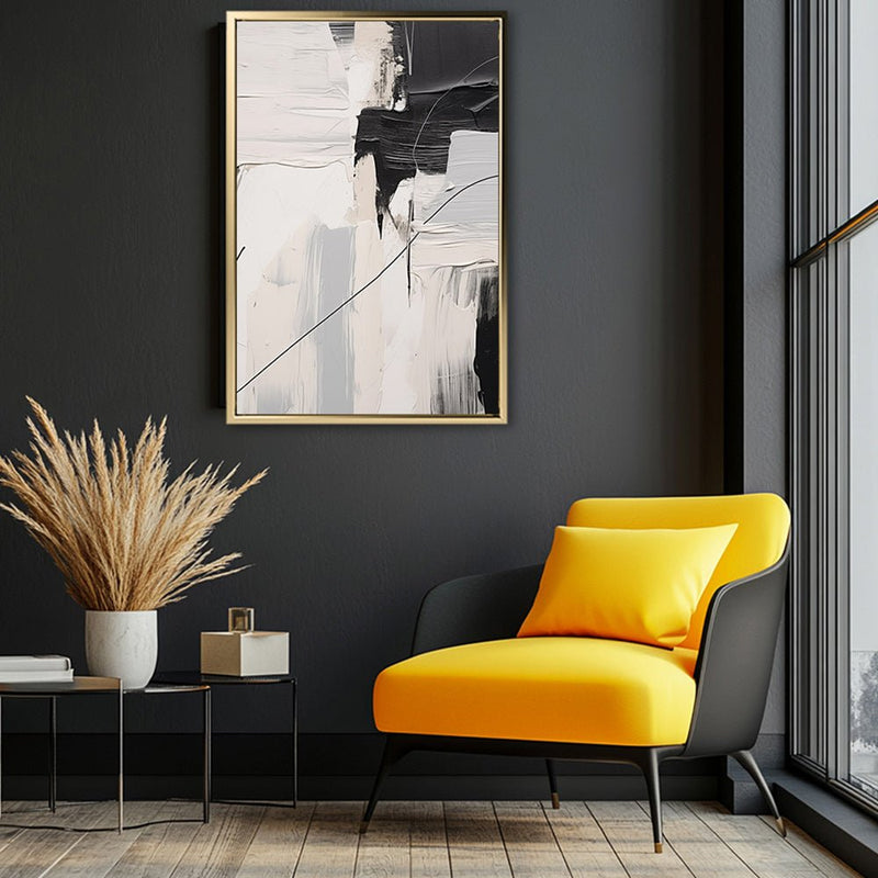 Canvas Wall Art Stretched Over Wooden Frame with Floating Frame and Black Stain Painting CV4124 - Al Rugaib Furniture