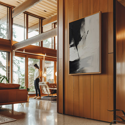 Canvas Wall Art Stretched Over Wooden Frame with Floating Frame and Black Stain Painting CV4125 - Al Rugaib Furniture