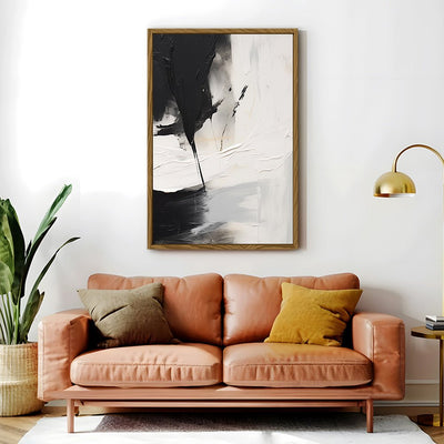 Canvas Wall Art Stretched Over Wooden Frame with Floating Frame and Black Stain Painting CV4125 - Al Rugaib Furniture