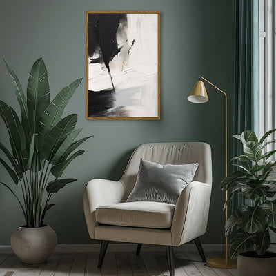 Canvas Wall Art Stretched Over Wooden Frame with Floating Frame and Black Stain Painting CV4125 - Al Rugaib Furniture