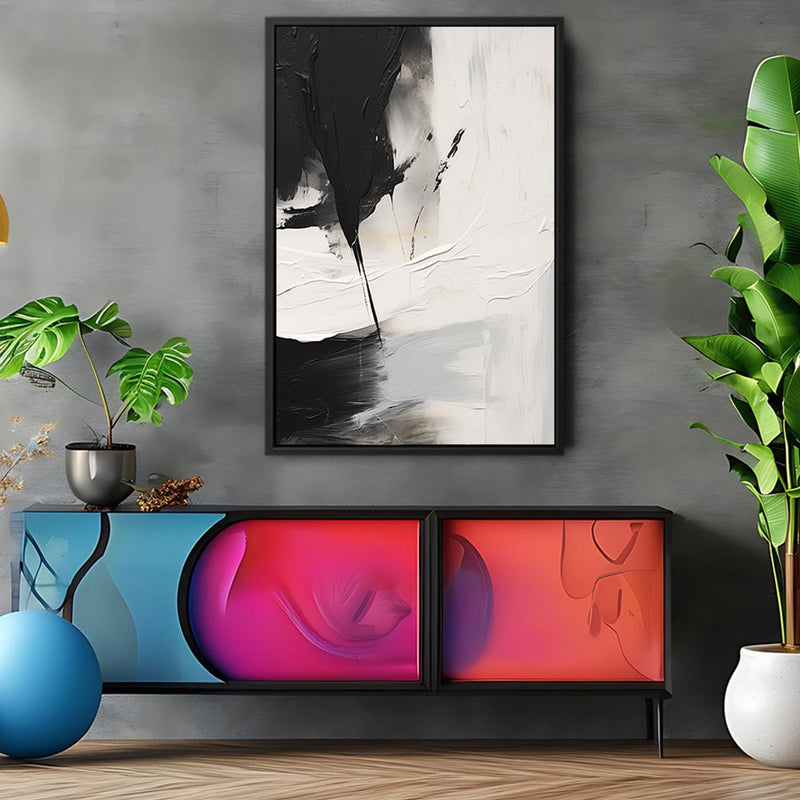 Canvas Wall Art Stretched Over Wooden Frame with Floating Frame and Black Stain Painting CV4125 - Al Rugaib Furniture