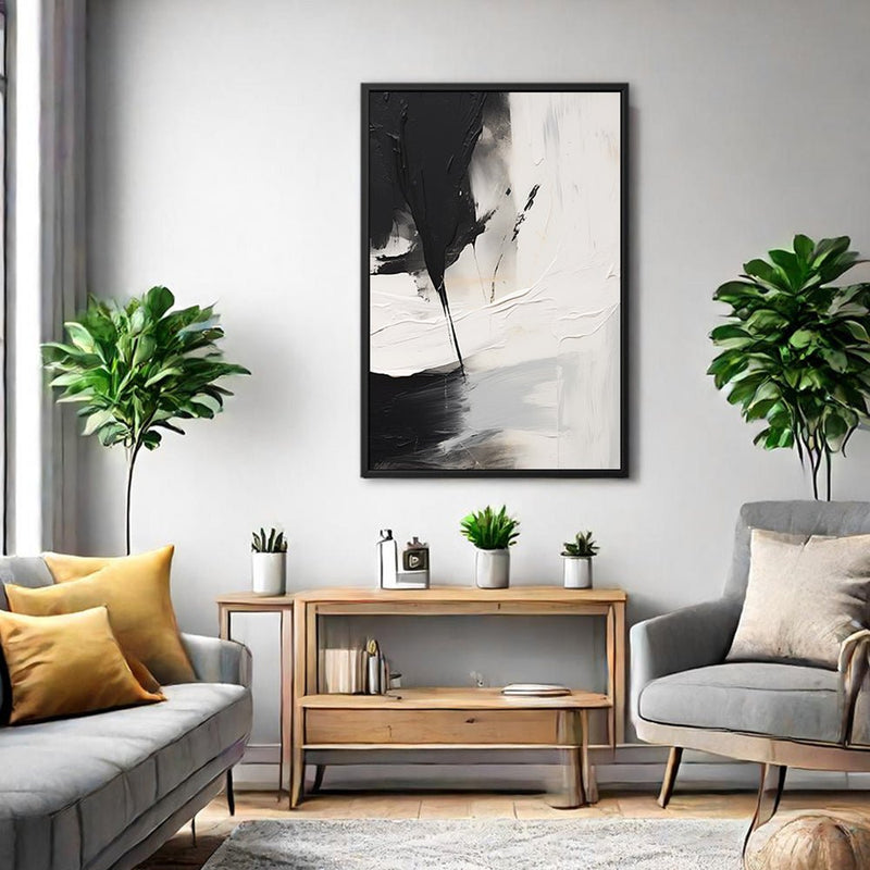 Canvas Wall Art Stretched Over Wooden Frame with Floating Frame and Black Stain Painting CV4125 - Al Rugaib Furniture
