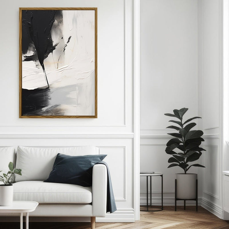 Canvas Wall Art Stretched Over Wooden Frame with Floating Frame and Black Stain Painting CV4125 - Al Rugaib Furniture