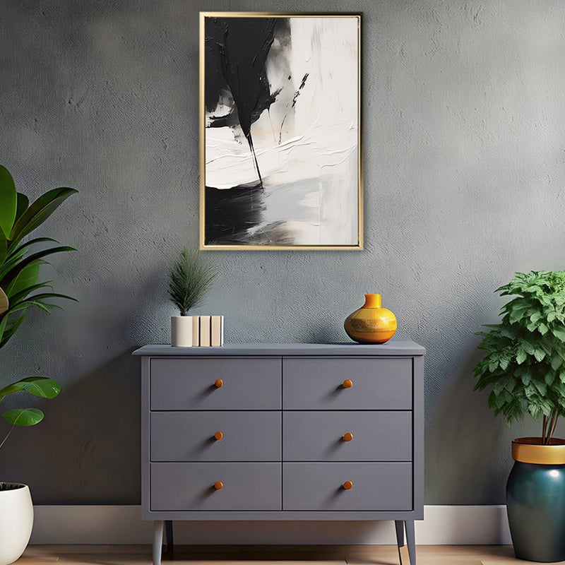 Canvas Wall Art Stretched Over Wooden Frame with Floating Frame and Black Stain Painting CV4125 - Al Rugaib Furniture