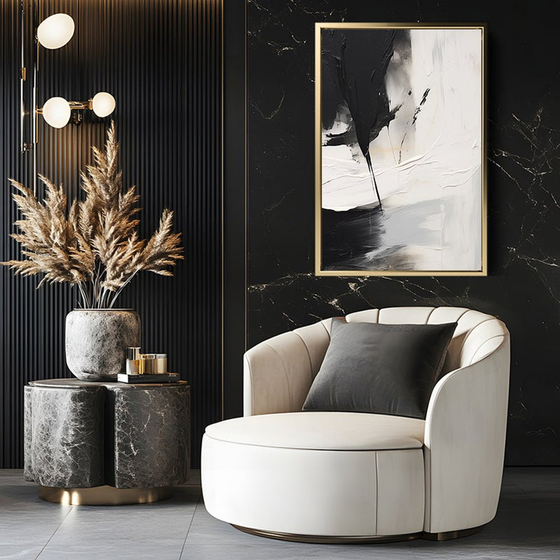 Canvas Wall Art Stretched Over Wooden Frame with Floating Frame and Black Stain Painting CV4125 - Al Rugaib Furniture