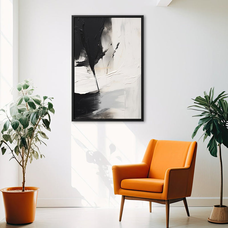 Canvas Wall Art Stretched Over Wooden Frame with Floating Frame and Black Stain Painting CV4125 - Al Rugaib Furniture