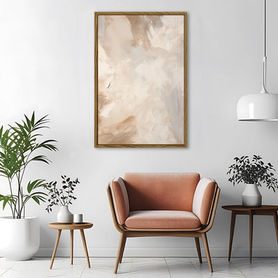 Canvas Wall Art Stretched Over Wooden Frame with Floating Frame and Brown Dust Painting CV4129 - Al Rugaib Furniture