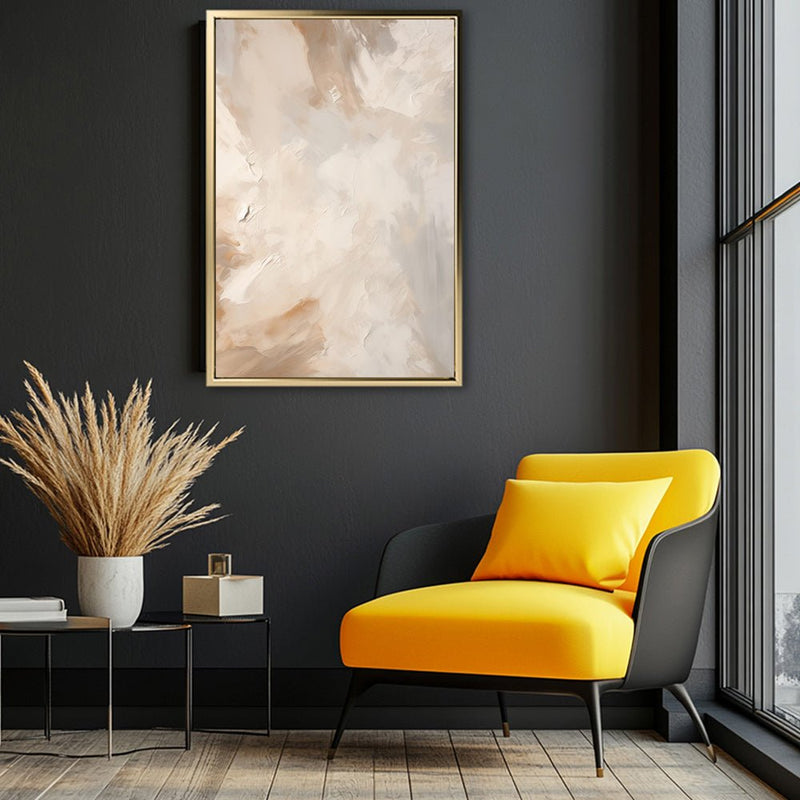 Canvas Wall Art Stretched Over Wooden Frame with Floating Frame and Brown Dust Painting CV4129 - Al Rugaib Furniture