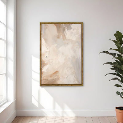 Canvas Wall Art Stretched Over Wooden Frame with Floating Frame and Brown Dust Painting CV4129 - Al Rugaib Furniture