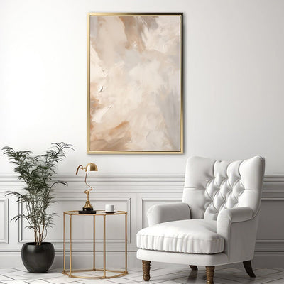 Canvas Wall Art Stretched Over Wooden Frame with Floating Frame and Brown Dust Painting CV4129 - Al Rugaib Furniture