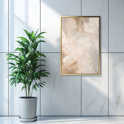 Canvas Wall Art Stretched Over Wooden Frame with Floating Frame and Brown Dust Painting CV4129 - Al Rugaib Furniture