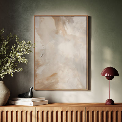 Canvas Wall Art Stretched Over Wooden Frame with Floating Frame and Brown Dust Painting CV4129 - Al Rugaib Furniture