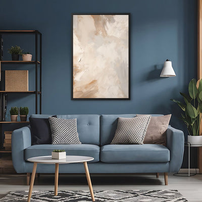 Canvas Wall Art Stretched Over Wooden Frame with Floating Frame and Brown Dust Painting CV4129 - Al Rugaib Furniture