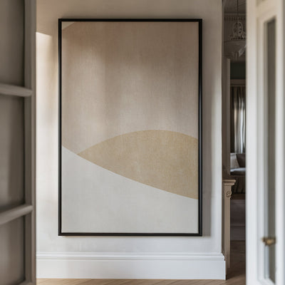 Canvas Wall Art Stretched Over Wooden Frame with Floating Frame and Brown Shades Painting CV4132 - Al Rugaib Furniture