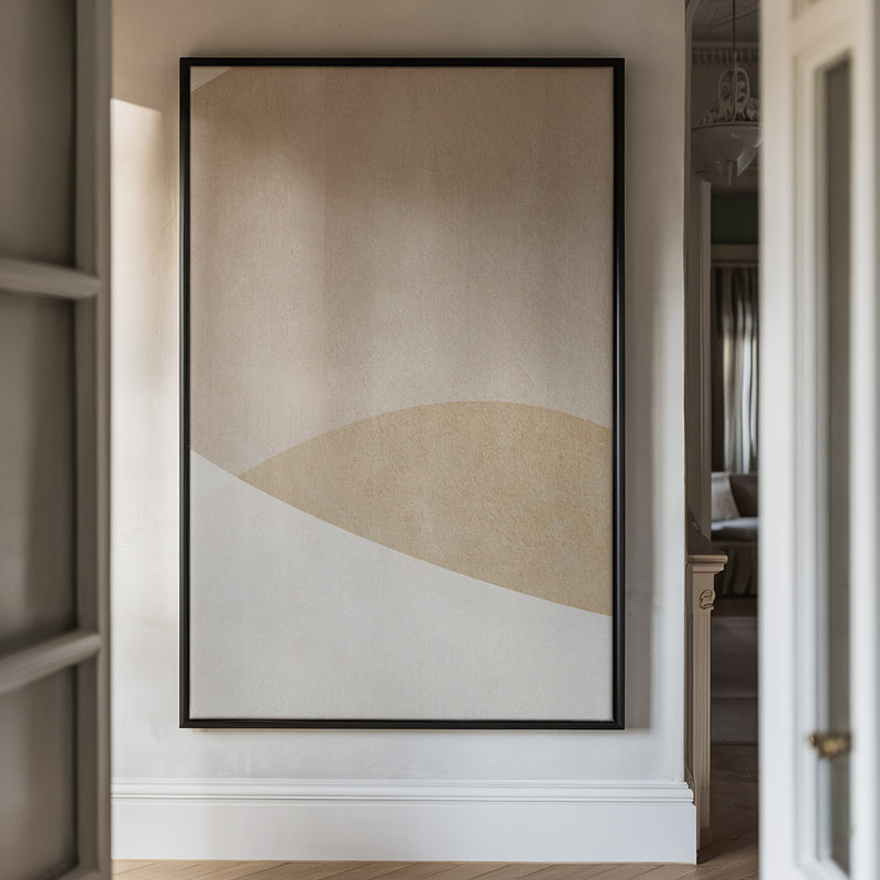 Canvas Wall Art Stretched Over Wooden Frame with Floating Frame and Brown Shades Painting CV4132 - Al Rugaib Furniture