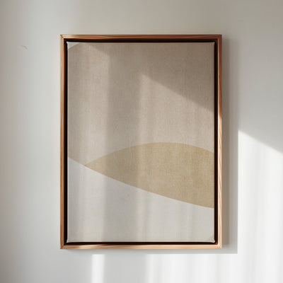 Canvas Wall Art Stretched Over Wooden Frame with Floating Frame and Brown Shades Painting CV4132 - Al Rugaib Furniture