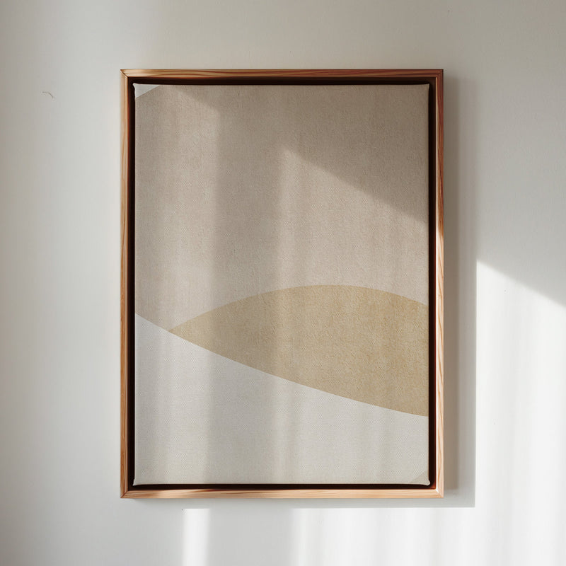 Canvas Wall Art Stretched Over Wooden Frame with Floating Frame and Brown Shades Painting CV4132 - Al Rugaib Furniture