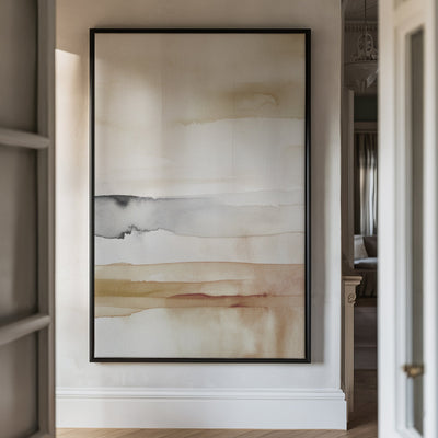 Canvas Wall Art Stretched Over Wooden Frame with Floating Frame and Brown Sky Painting CV4133 - Al Rugaib Furniture