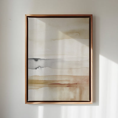 Canvas Wall Art Stretched Over Wooden Frame with Floating Frame and Brown Sky Painting CV4133 - Al Rugaib Furniture