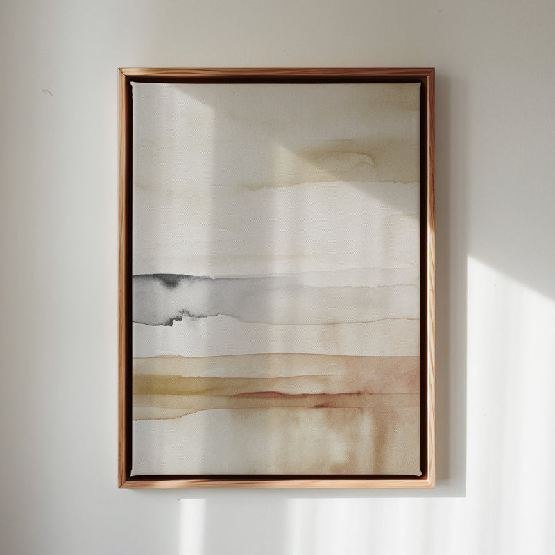 Canvas Wall Art Stretched Over Wooden Frame with Floating Frame and Brown Sky Painting CV4133 - Al Rugaib Furniture