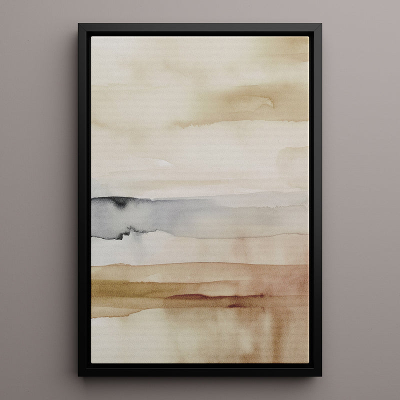Canvas Wall Art Stretched Over Wooden Frame with Floating Frame and Brown Sky Painting CV4133 - Al Rugaib Furniture
