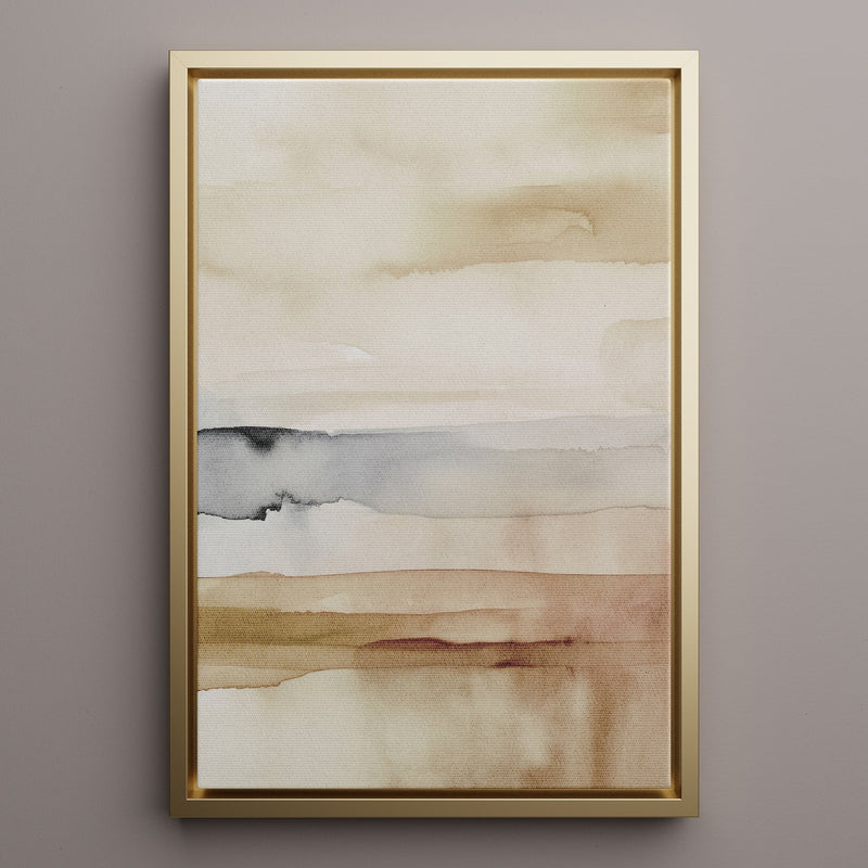 Canvas Wall Art Stretched Over Wooden Frame with Floating Frame and Brown Sky Painting CV4133 - Al Rugaib Furniture