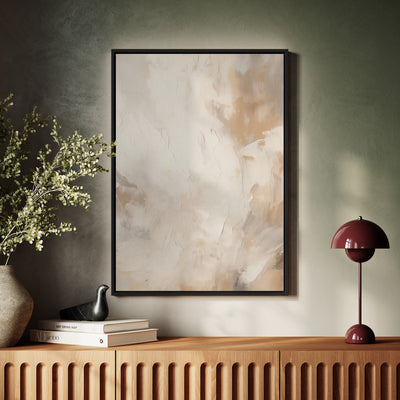 Canvas Wall Art Stretched Over Wooden Frame with Floating Frame and Brown Smoke Painting CV4134 - Al Rugaib Furniture